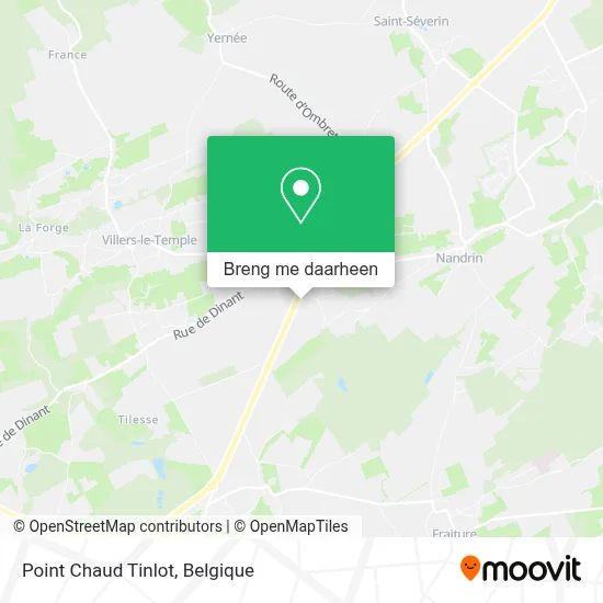 Point Chaud Tinlot kaart