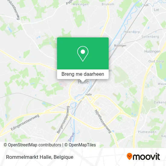 Rommelmarkt Halle kaart