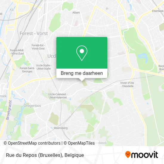 Rue du Repos (Bruxelles) kaart