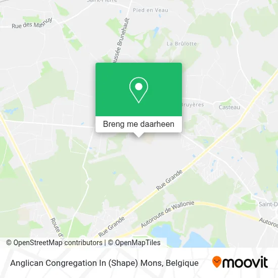 Anglican Congregation In (Shape) Mons kaart