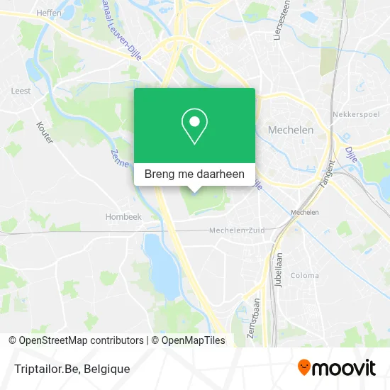 Triptailor.Be kaart