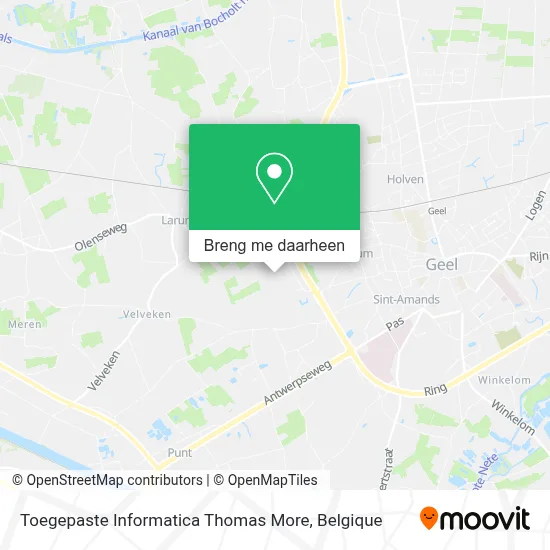 Toegepaste Informatica Thomas More kaart