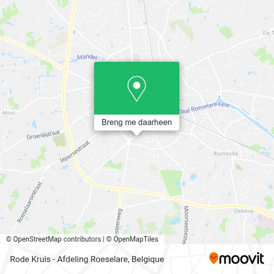 Rode Kruis - Afdeling Roeselare kaart