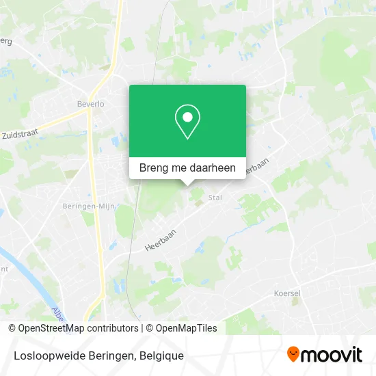 Losloopweide Beringen kaart