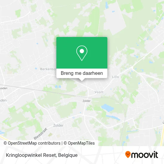 Kringloopwinkel Reset kaart