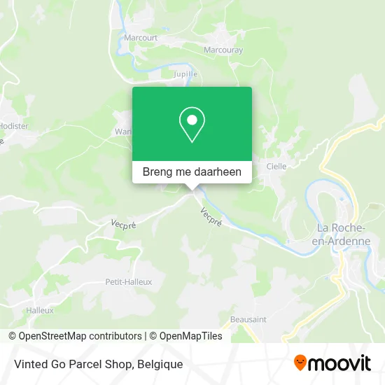 Vinted Go Parcel Shop kaart