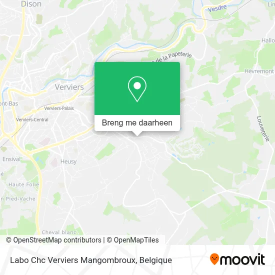Labo Chc Verviers Mangombroux kaart