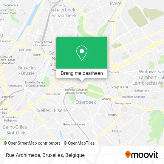 Rue Archimede, Bruxelles kaart