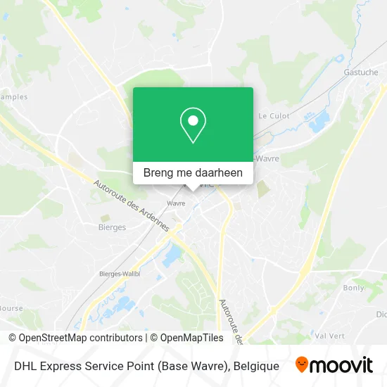 DHL Express Service Point (Base Wavre) kaart