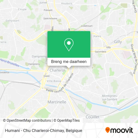 Humani - Chu Charleroi-Chimay kaart