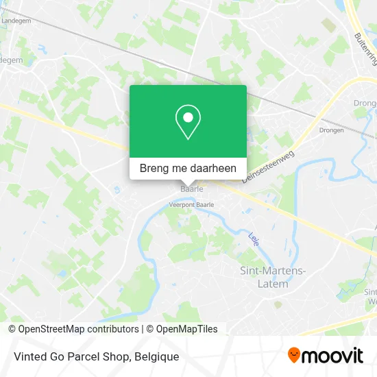 Vinted Go Parcel Shop kaart