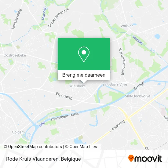 Rode Kruis-Vlaanderen kaart