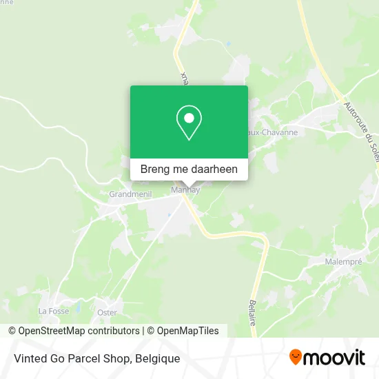 Vinted Go Parcel Shop kaart