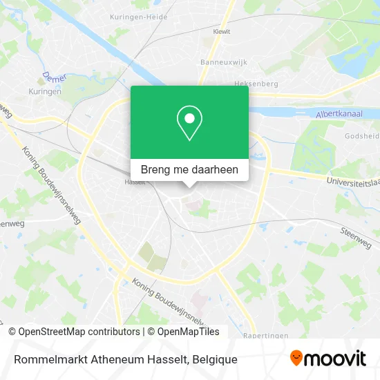 Rommelmarkt Atheneum Hasselt kaart