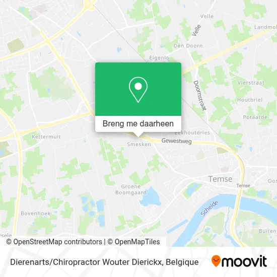 Dierenarts / Chiropractor Wouter Dierickx kaart