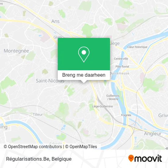 Régularisations.Be kaart