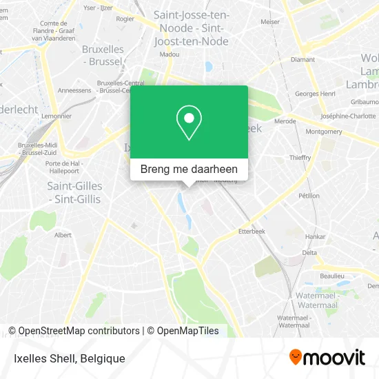 Ixelles Shell kaart
