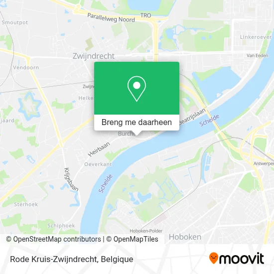 Rode Kruis-Zwijndrecht kaart