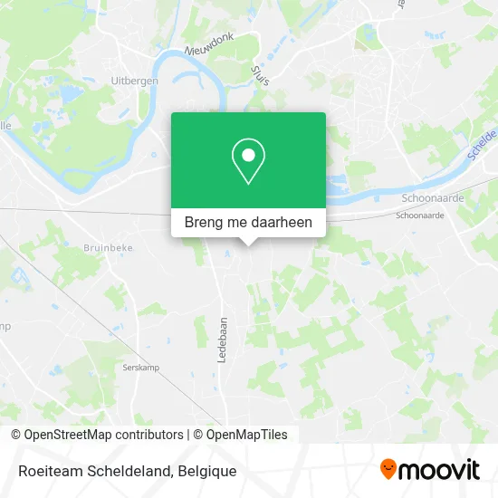 Roeiteam Scheldeland kaart