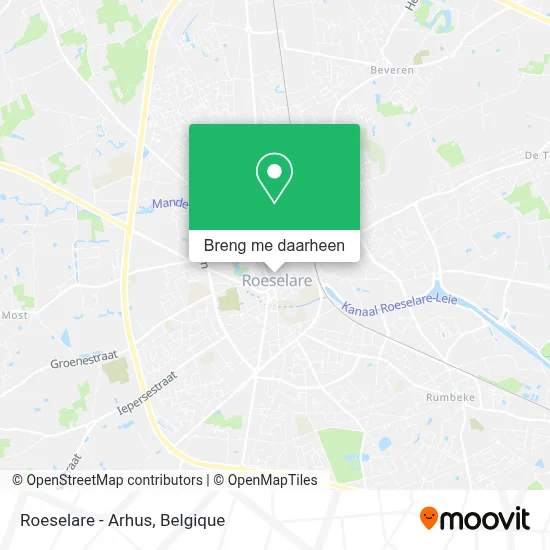 Roeselare - Arhus kaart