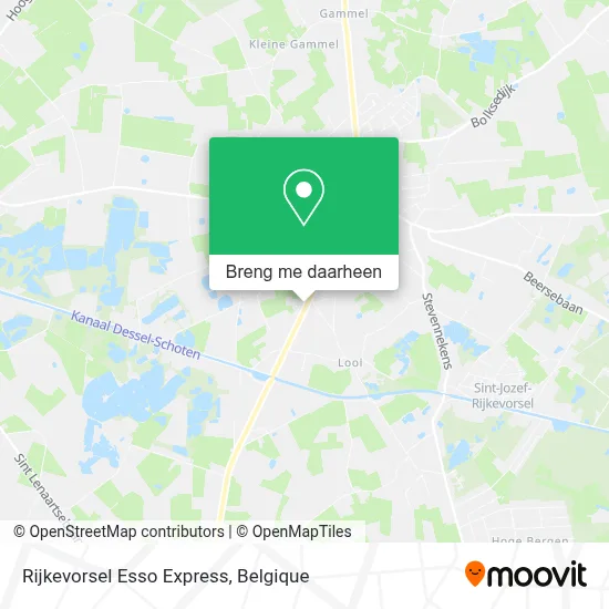 Rijkevorsel Esso Express kaart
