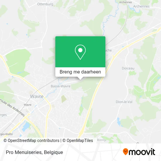 Pro Menuiseries kaart