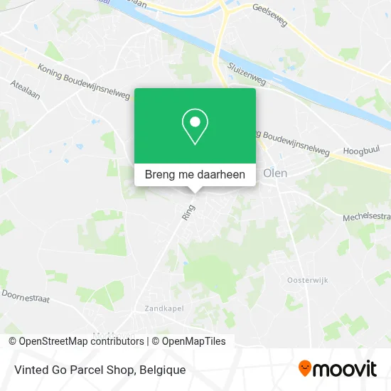 Vinted Go Parcel Shop kaart