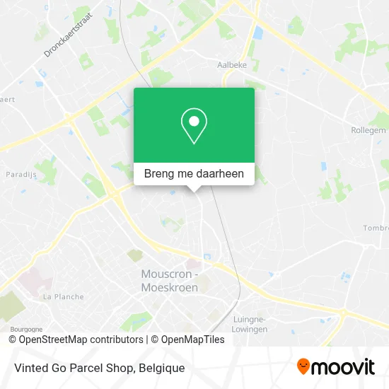 Vinted Go Parcel Shop kaart