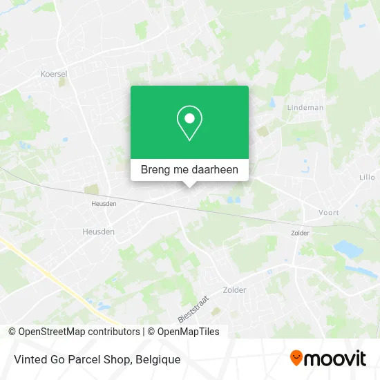 Vinted Go Parcel Shop kaart