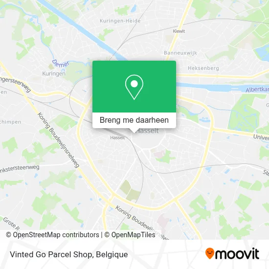 Vinted Go Parcel Shop kaart