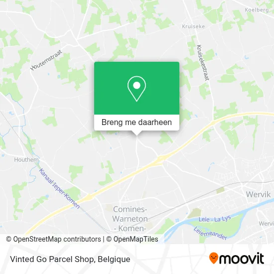 Vinted Go Parcel Shop kaart