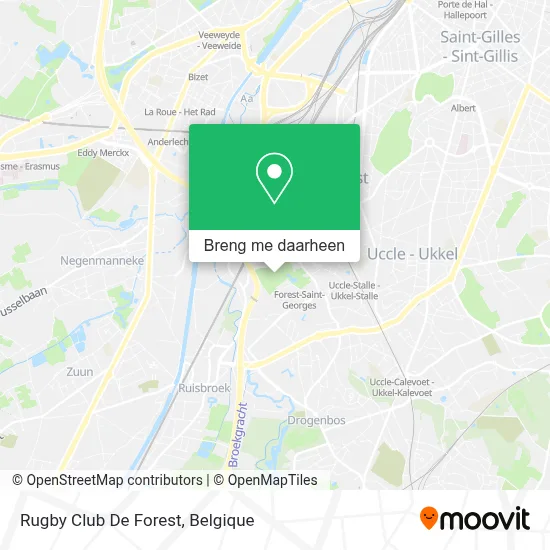 Rugby Club De Forest kaart