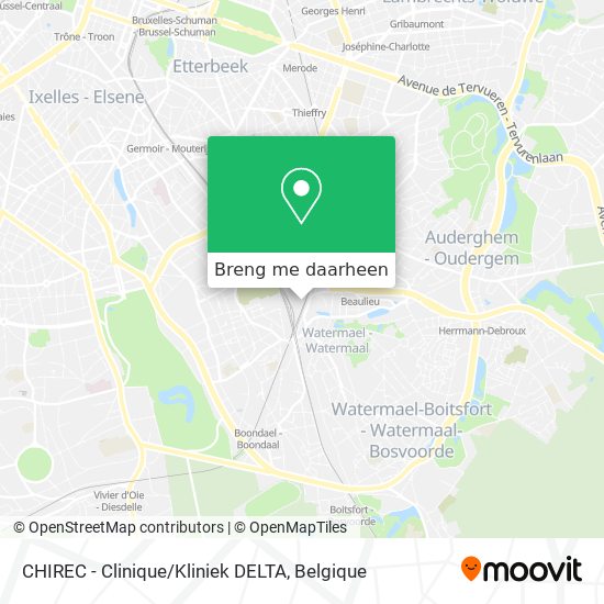CHIREC - Clinique / Kliniek DELTA kaart