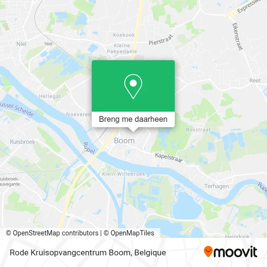Rode Kruisopvangcentrum Boom kaart