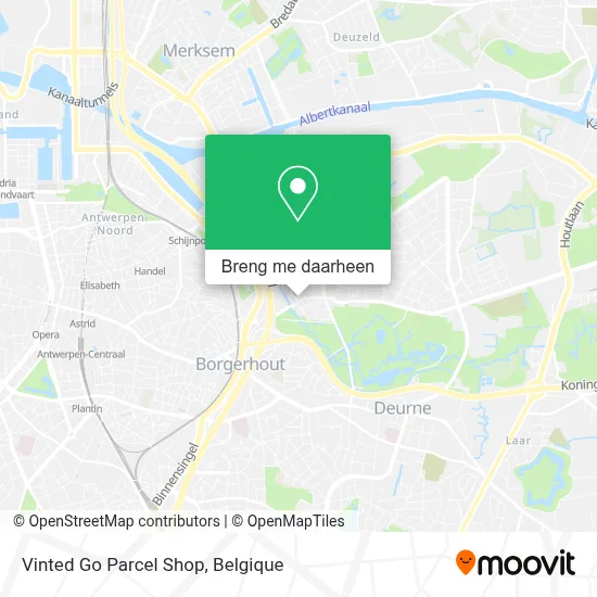 Vinted Go Parcel Shop kaart