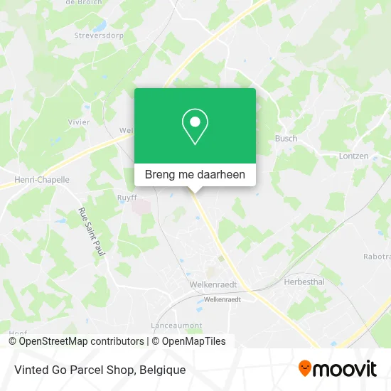 Vinted Go Parcel Shop kaart
