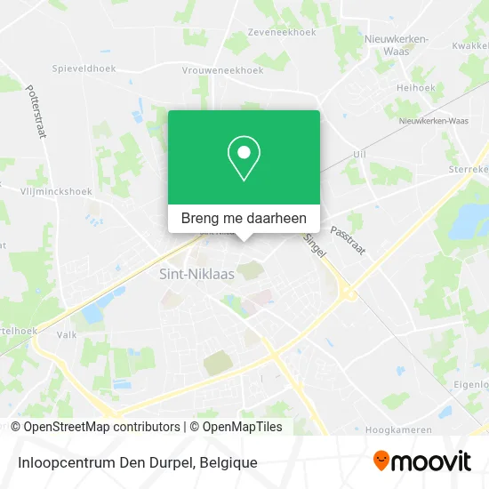 Inloopcentrum Den Durpel kaart