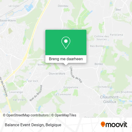 Balance Event Design kaart