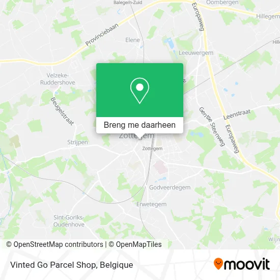 Vinted Go Parcel Shop kaart