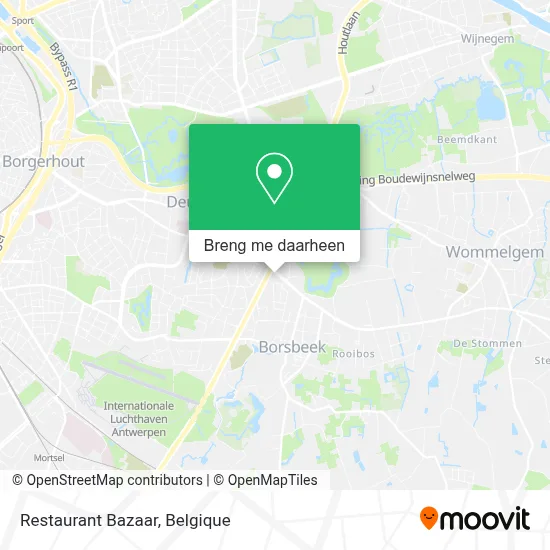 Restaurant Bazaar kaart