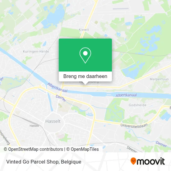 Vinted Go Parcel Shop kaart