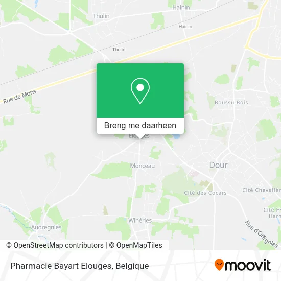 Pharmacie Bayart Elouges kaart