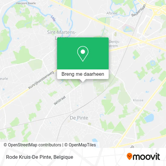 Rode Kruis-De Pinte kaart