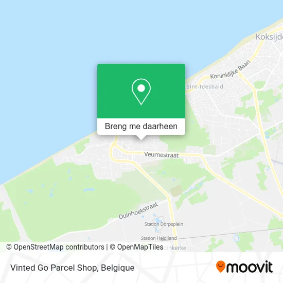 Vinted Go Parcel Shop kaart