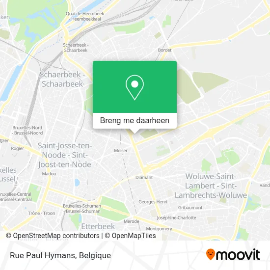 Rue Paul Hymans kaart