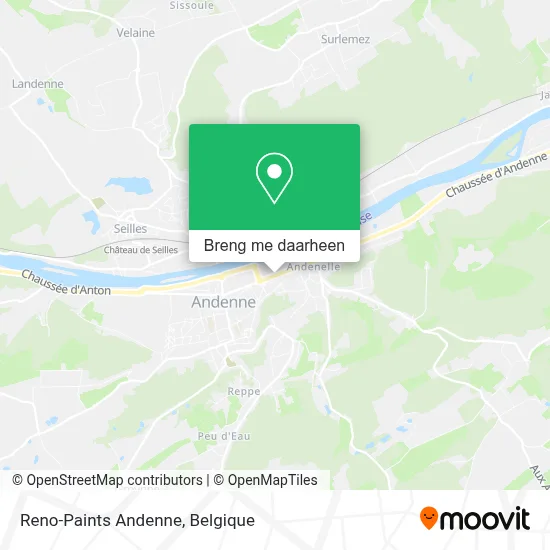 Reno-Paints Andenne kaart