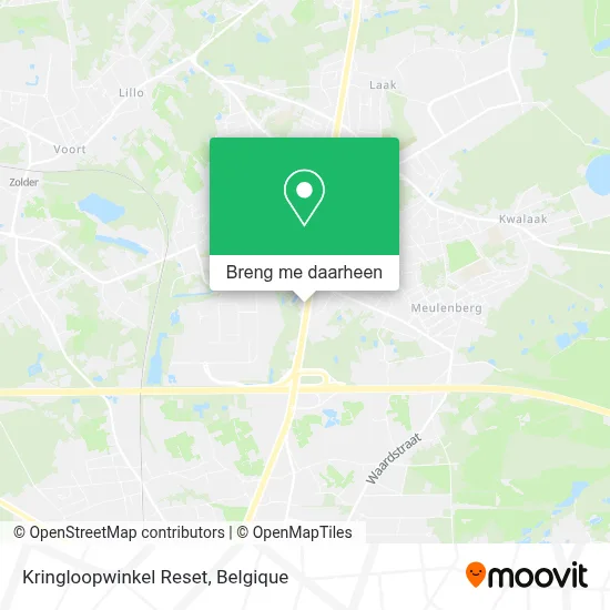 Kringloopwinkel Reset kaart