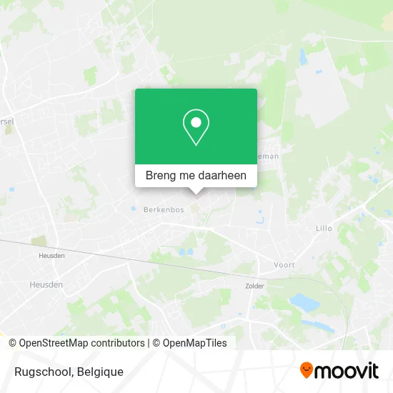 Rugschool kaart