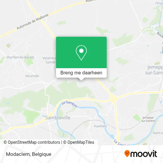 Modaclem kaart