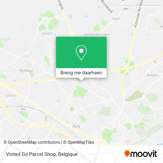 Vinted Go Parcel Shop kaart